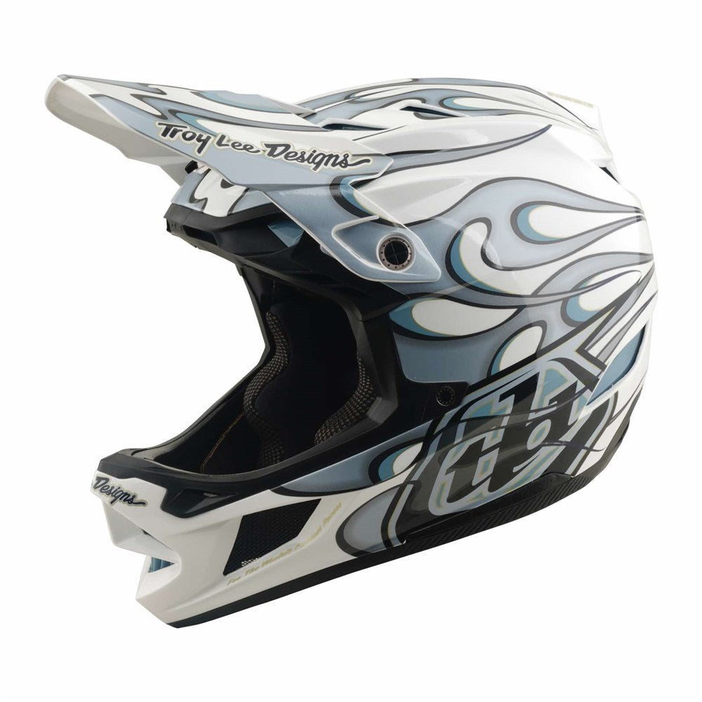 Troy Lee Designs 26.1 D4 Composite Helmet Mips Torched White / Silver Xlg / 2Xl