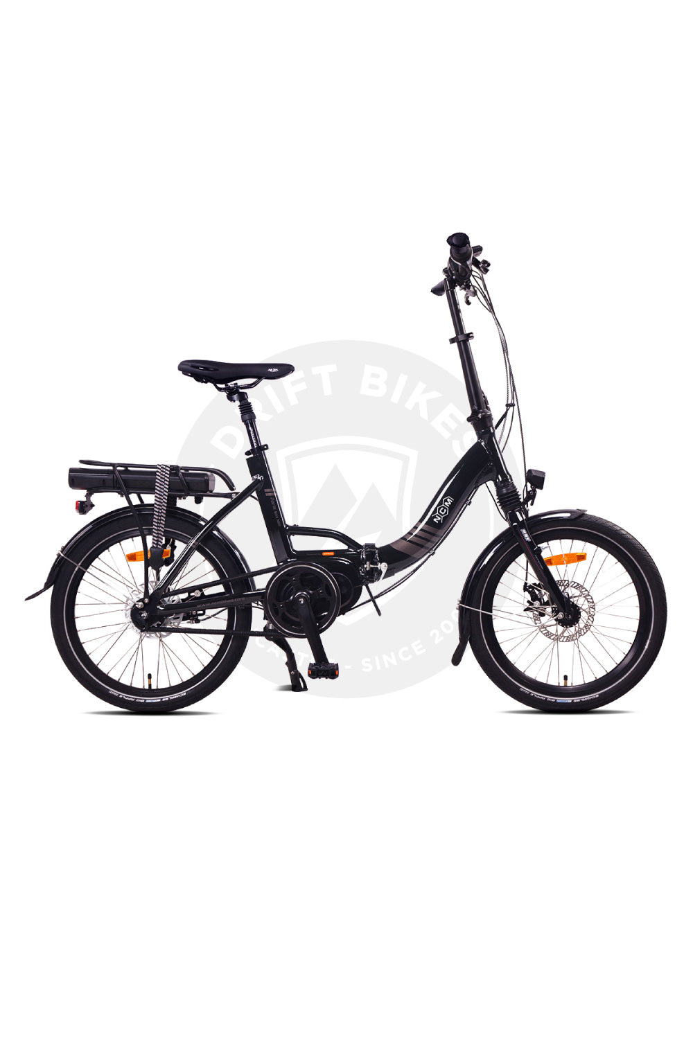 NCM Paris Max N8R Folding E-Bike, Powerful Electric Bike 250W-500W - 36V 14Ah 540Wh Battery - Black