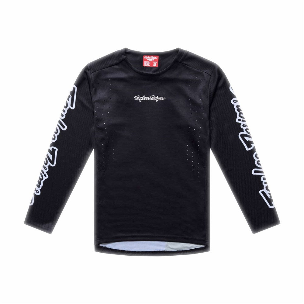 Troy Lee Designs 26.1 Youth Sprint Pro Jersey Mono Black Y-Xlg