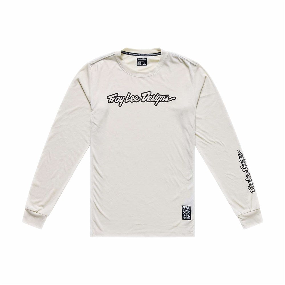 Troy Lee Designs 26.1 Skyline Ride Ls Tee Signature Pumice Xlg