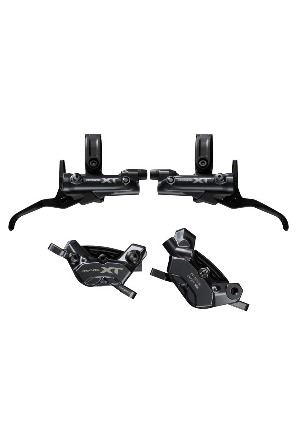 SHIMANO BR-M8220 BRAKE UPGRADE KIT XT TRAIL BL-M8200 R&L / F&R4-PISTON w/LOW VISCOSITY OIL