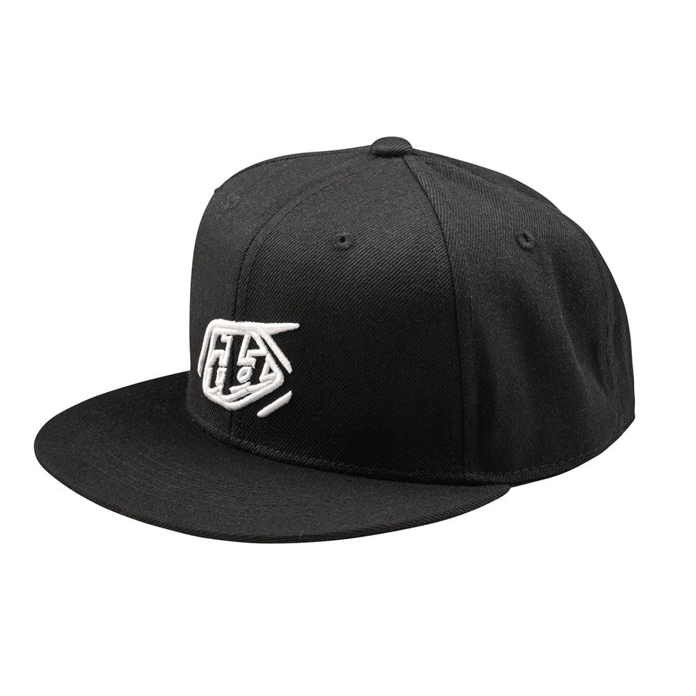 Troy Lee Designs 26.1 Flat Bill Snap Hat Badge Black Osfa