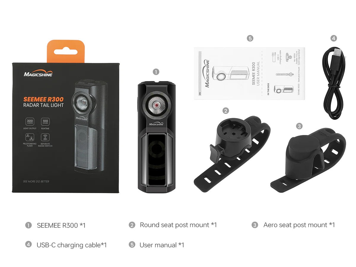 Magicshine Rear Light SeeMee 300 Radar Auto Detection USB-C