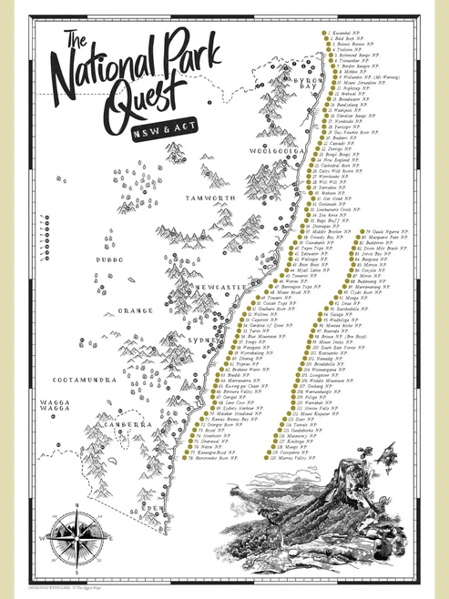 The Quest Map National Parks Scratch Map