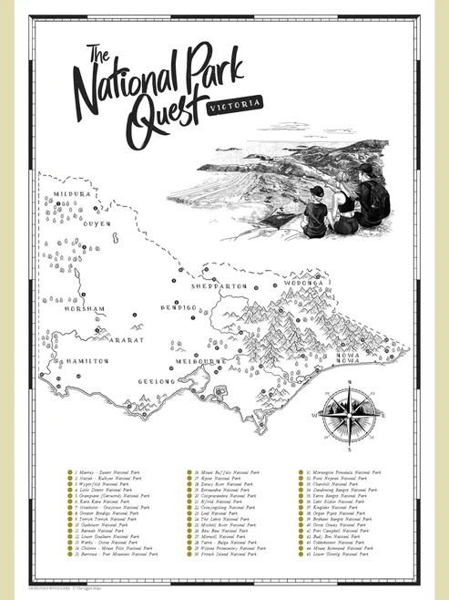 The Quest Map National Parks Scratch Map
