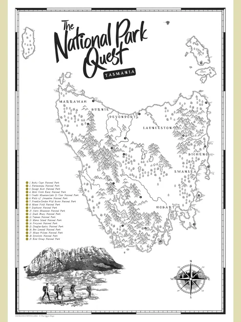 The Quest Map National Parks Scratch Map