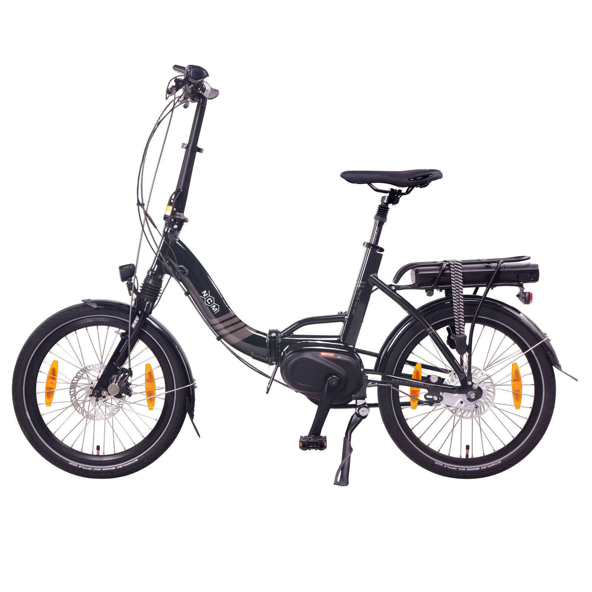 NCM Paris Max N8R Folding E-Bike, Powerful Electric Bike 250W-500W - 36V 14Ah 540Wh Battery - Black