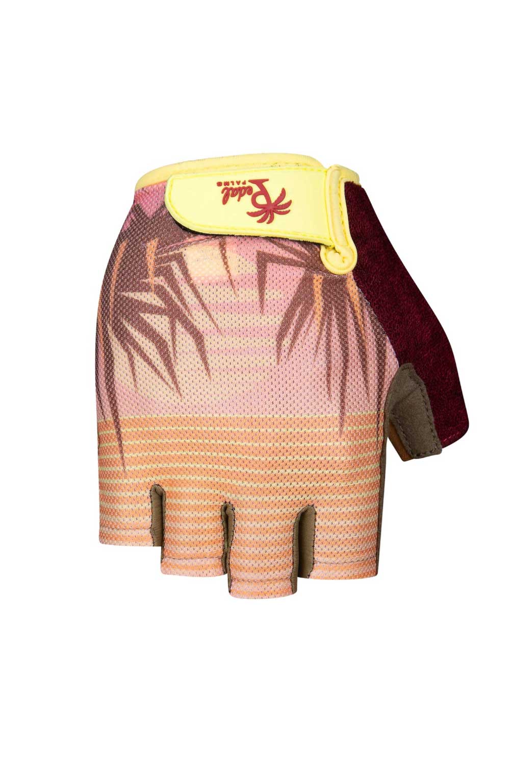 Pedal Palms Fingerless Bike Gloves - Sunset