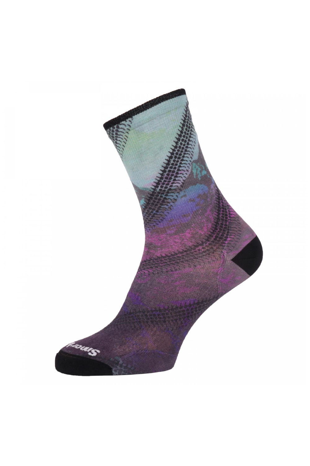 Smartwool Socks Women's Cycle Zero Cuschion Mountain Print Crew Socks
