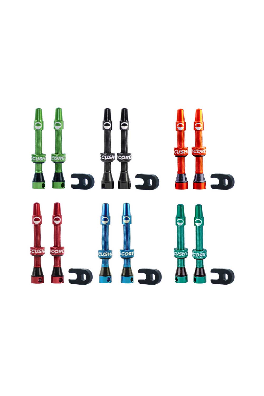 CushCore 44mm Tubeless Presta Valves Set