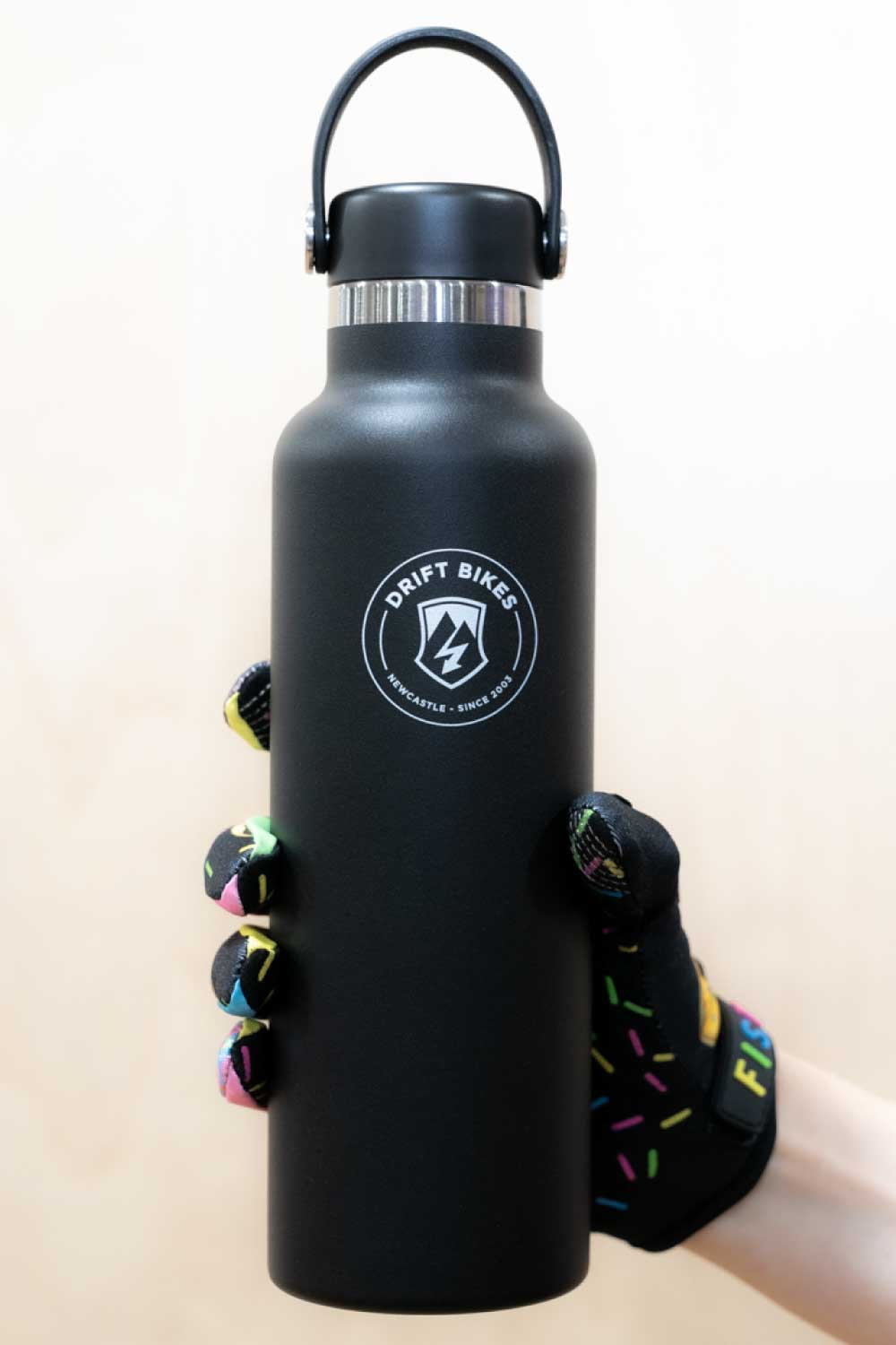 Hydro Flask X Drift Bikes 21oz (621ml) Standard Mouth Drink Bottle Black