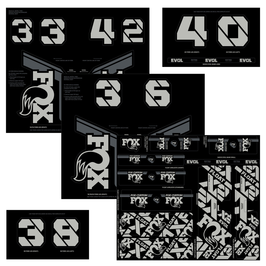 FOX Universal Custom Decal Kit for 32-40 Forks (DPS/DHS/FLOATX)