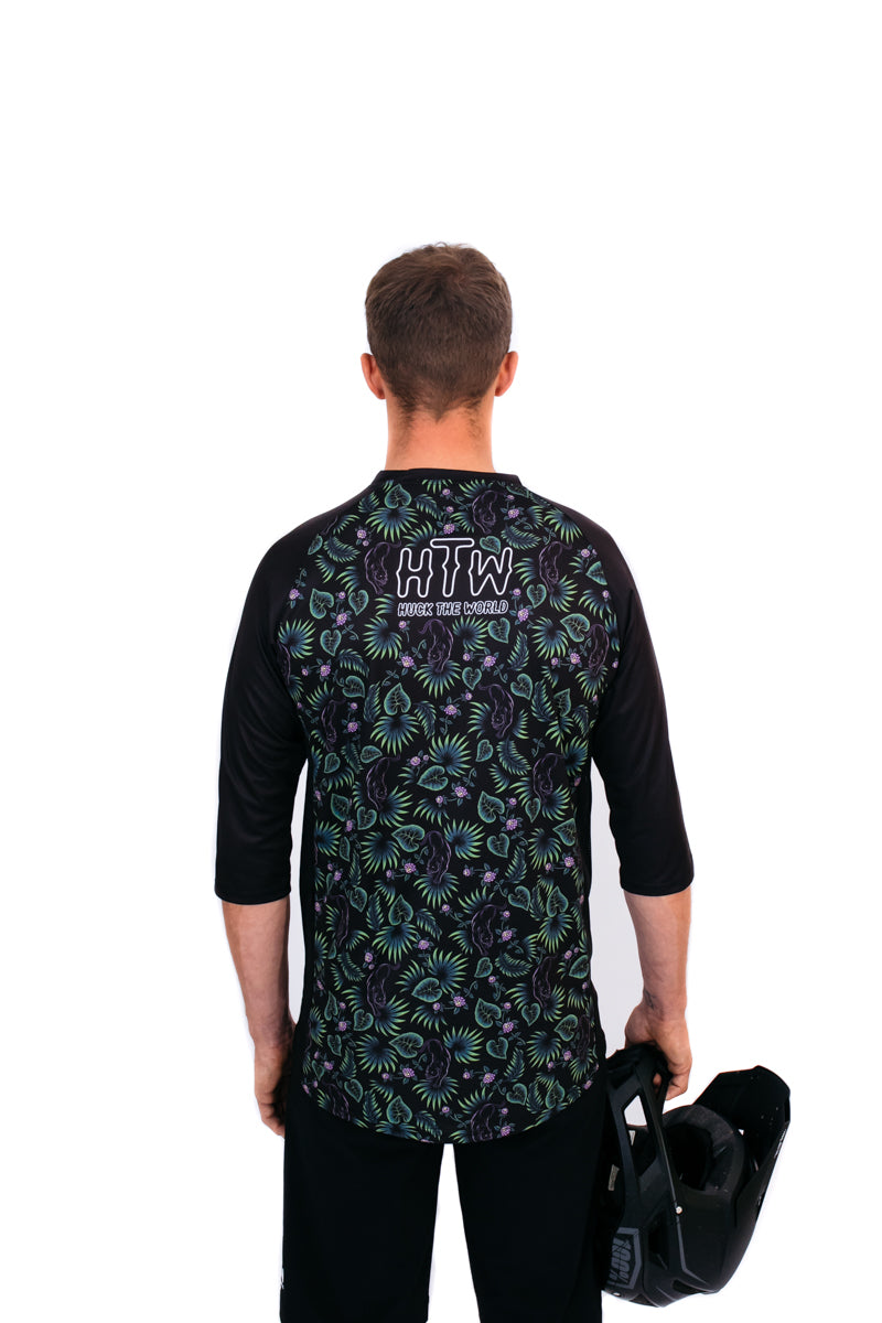 Huck The World YOUTH Black Panther 3/4 MTB Jersey