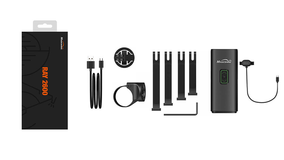 MAGICSHINE Ray 2600 - Front Light - USB C - Garmin Mount - IPX6