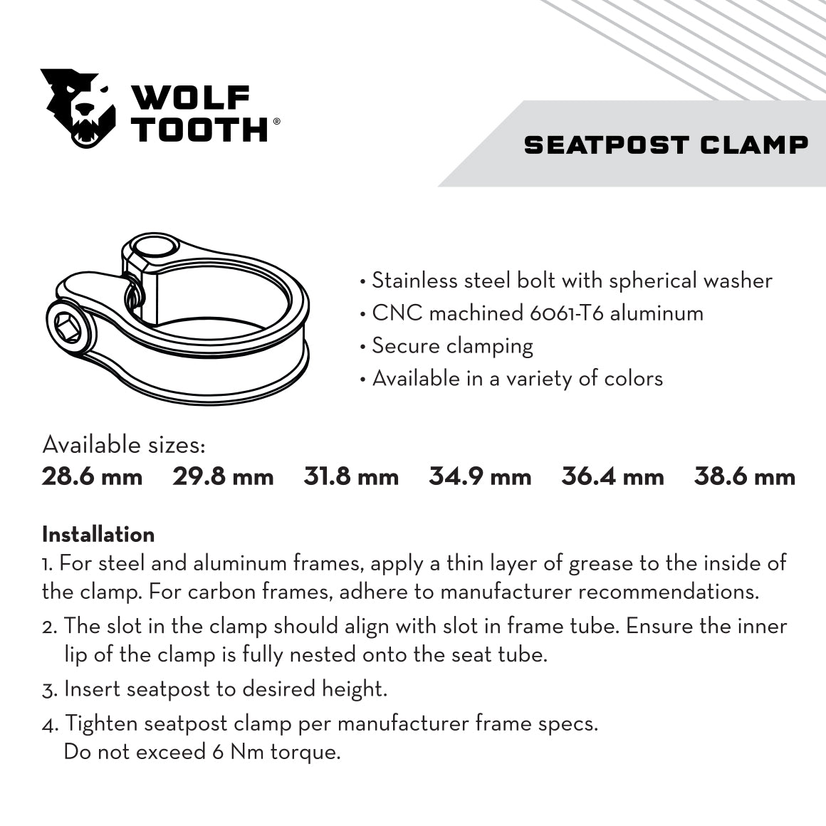 WOLF TOOTH SEATPOST CLAMP