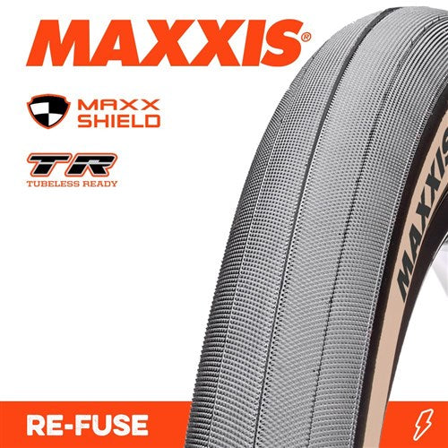 MAXXIS RE-FUSE TYRE 700 X 32C MAXXSHIELD TR TANWALL