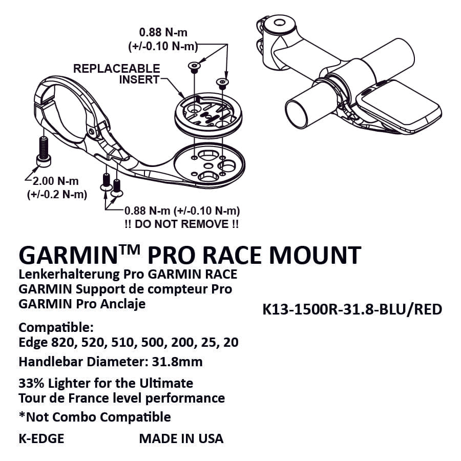 K-EDGE GARMIN MOUNT RED