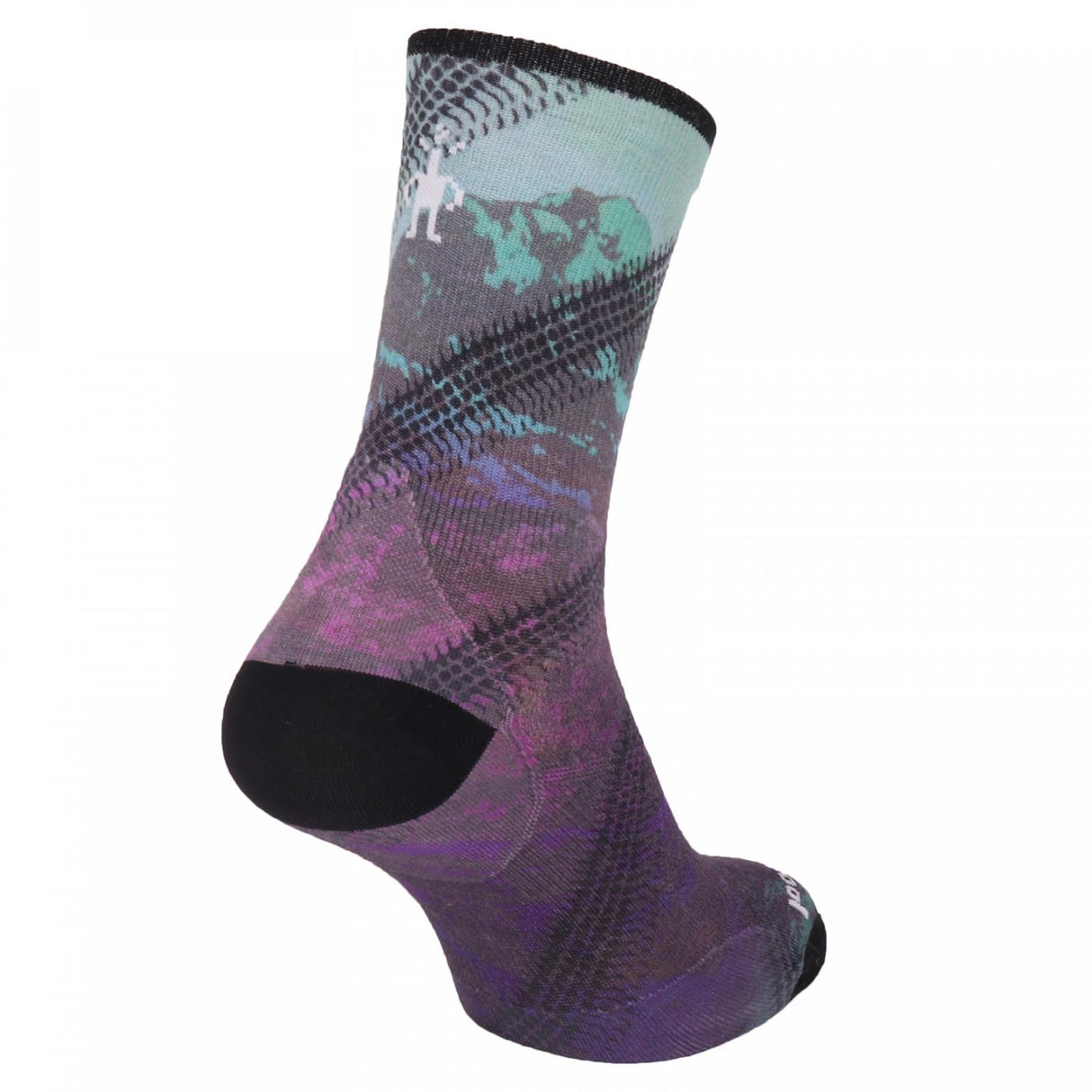 Smartwool Socks Women's Cycle Zero Cuschion Mountain Print Crew Socks