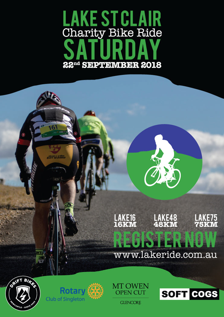 Drift Bikes is proudly supporting the Lake St Clair charity bike ride. Saturday 22nd September 2018.