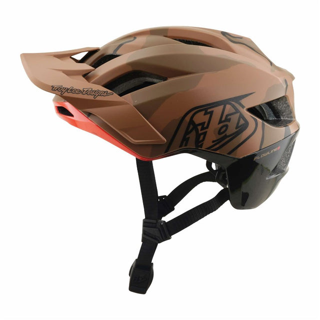 Troy Lee Designs 26.1 Flowline Se Helmet Mips Badge Carbon / Real Teal Med / Lge