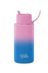 FRANK GREEN 34oz (1000ml - 1L) Stainless Ceramic Reusable Bottle With Flip Lid