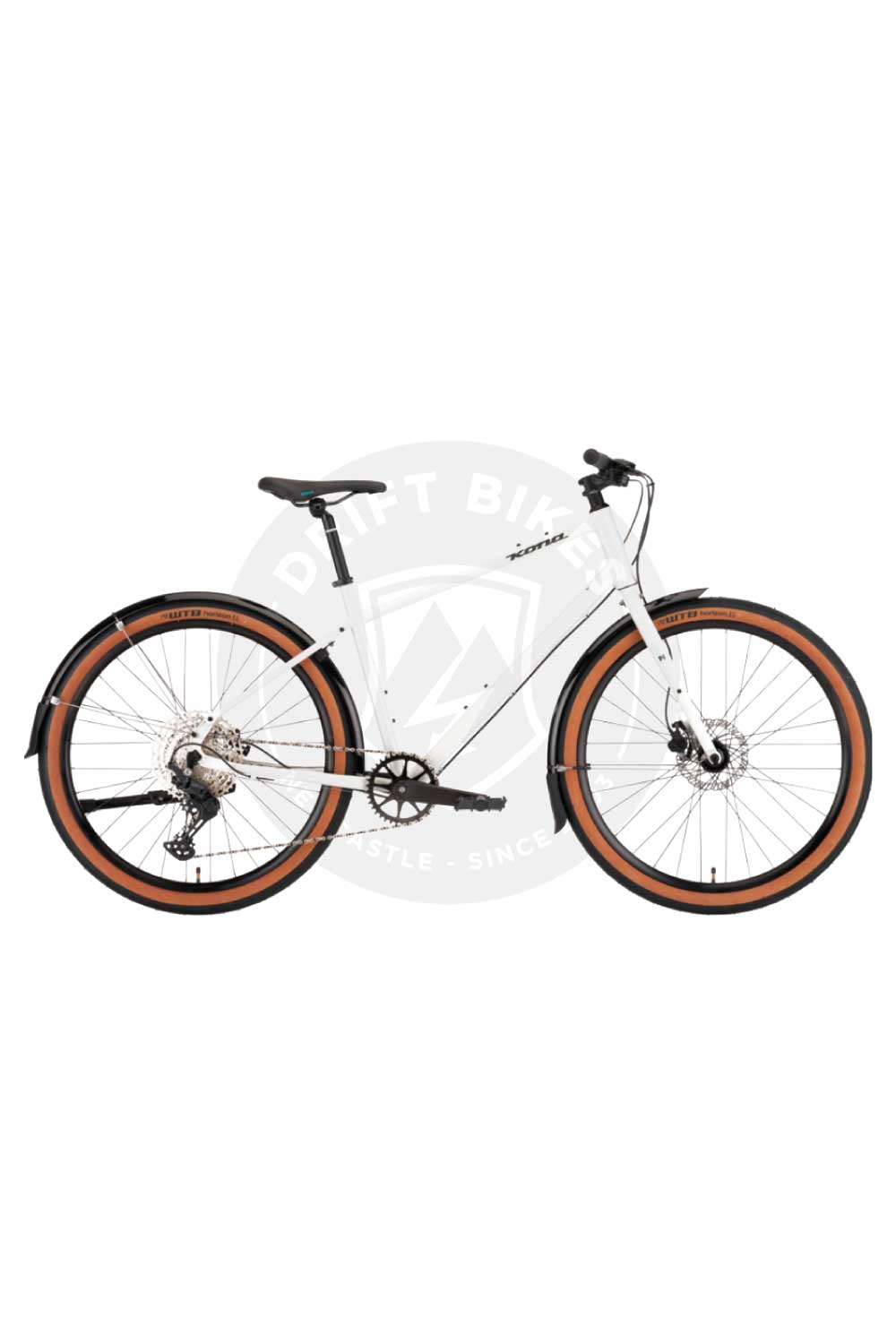 Kona Dew Deluxe (With Fenders) -  M (47cm) Gloss Porcelain (White)