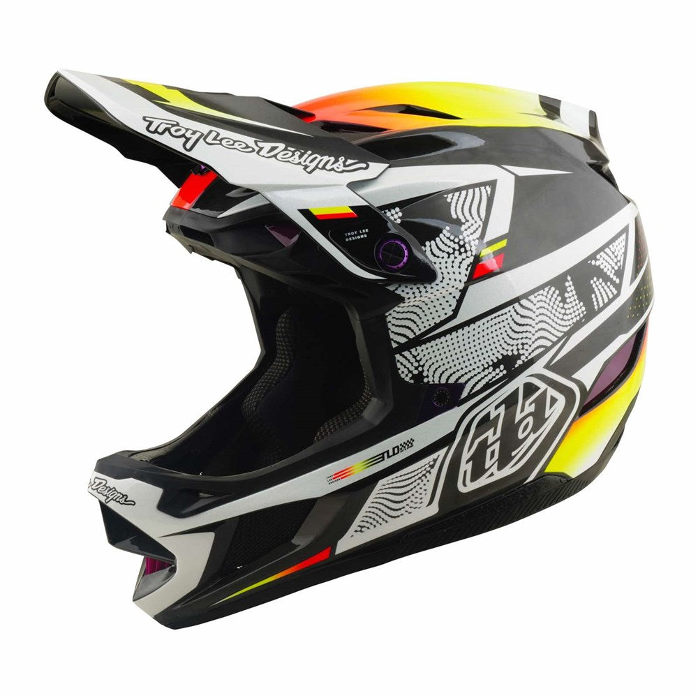 Troy Lee Designs 26.1 D4 Carbon Helmet Mips Lined Up Black Xlg / 2Xl