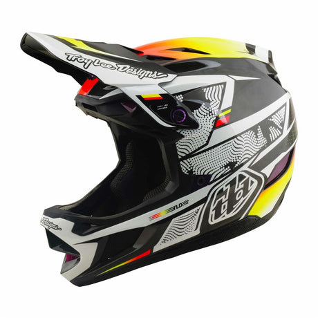 Troy Lee Designs 26.1 D4 Carbon Helmet Mips Lined Up Black Xlg / 2Xl