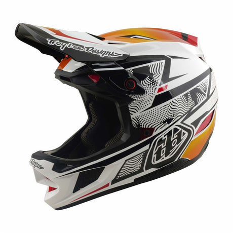 Troy Lee Designs 26.1 D4 Composite Helmet Mips Lined Up White Xlg / 2Xl