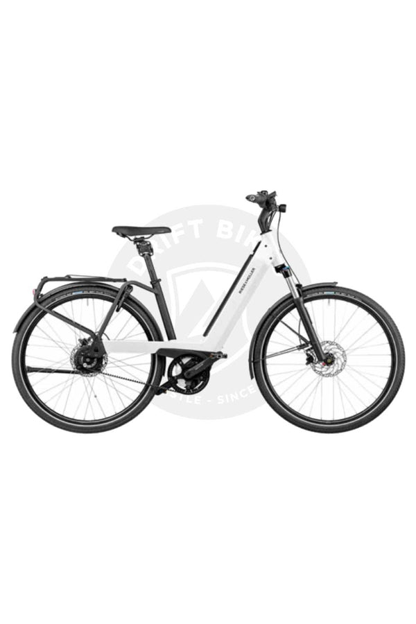 RIESE + MULLER Nevo Gt Vario, Bosch Perf Cx (85nm), 625wh, Nyon (Incl Chain + Bag) -  47cm (27.5") Pure White