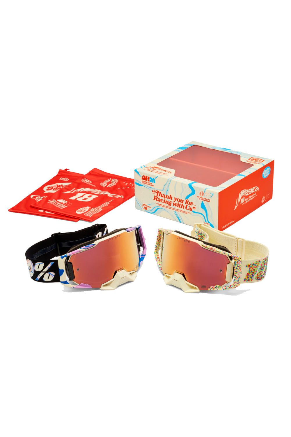 accuri 2 goggle 100% ACCURI 2 GOGGLE JETSON DONUT 2 PACK – Drift Bikes