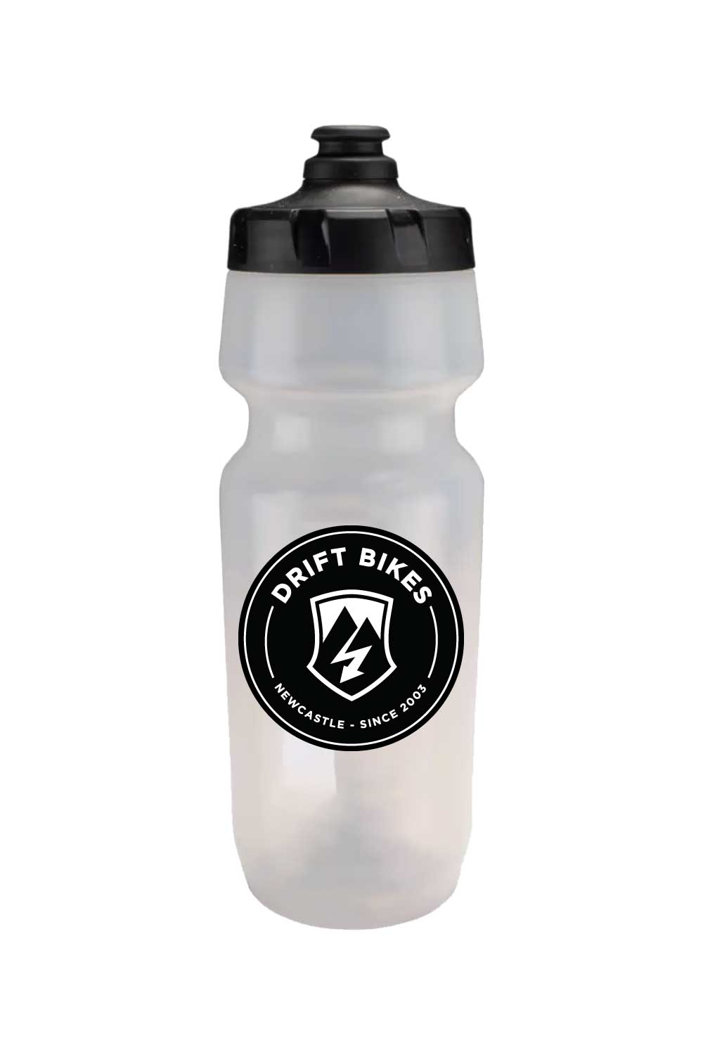 Drift Bikes Corpo Purist 22oz (650ml) Drink Bottle Clear/Black