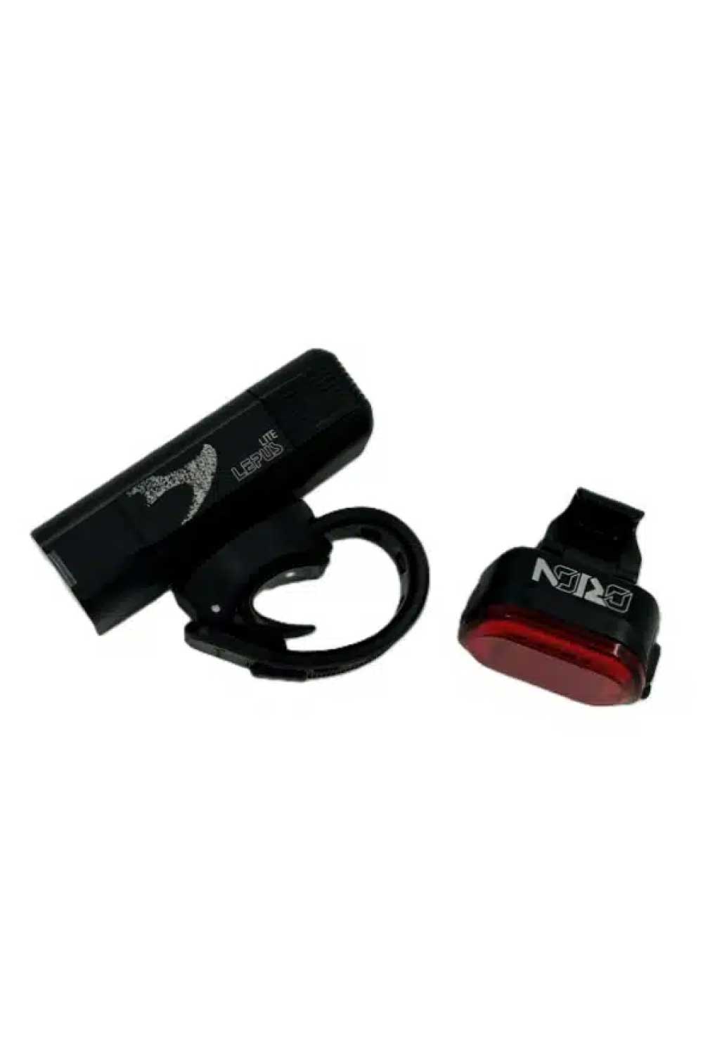 MOON LEPUS LITE FRONT LITE 400 & ORION REAR 20/50 LUMENS LIGHT SET BLACK