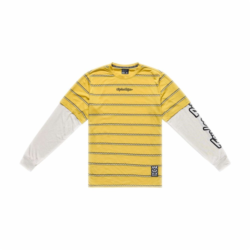 Troy Lee Designs 26.1 Skyline Fakie Ride Ls Jersey Stripe Butter 2Xl