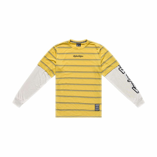 Troy Lee Designs 26.1 Skyline Fakie Ride Ls Jersey Stripe Butter 2Xl