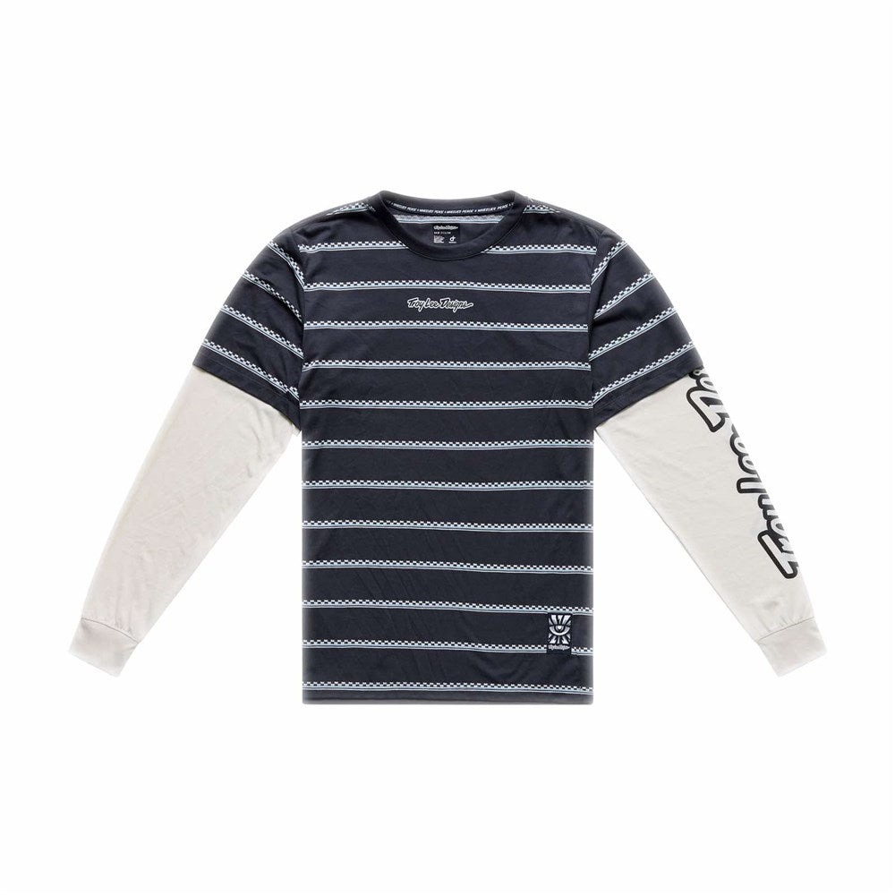 Troy Lee Designs 26.1 Skyline Fakie Ride Ls Jersey Stripe Carbon 2Xl