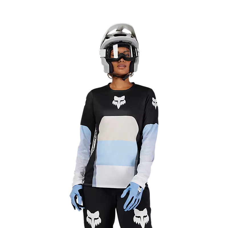 FOX RACING 2025 Womens Ranger Long Sleeve Grid MTB Jersey