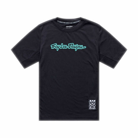 Troy Lee Designs 26.1 Youth Skyline Ride Ss Tee Signature Black / Real Tea Y-Xlg