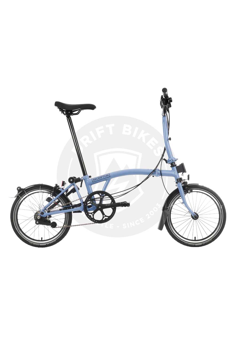 brompton bicycle electric BROMPTON C Line Electric Explore 6 Speed Cloud Blue – Drift Bikes