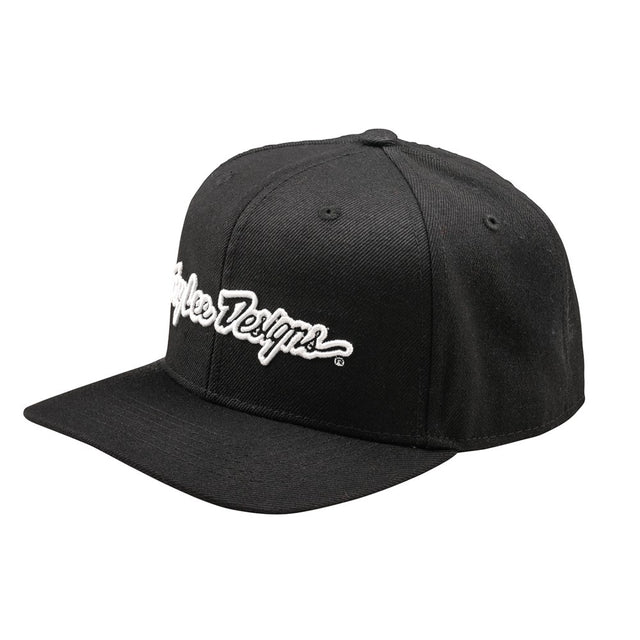 Troy Lee Designs 26.1 Curved Snap Hat Signature Black Osfa