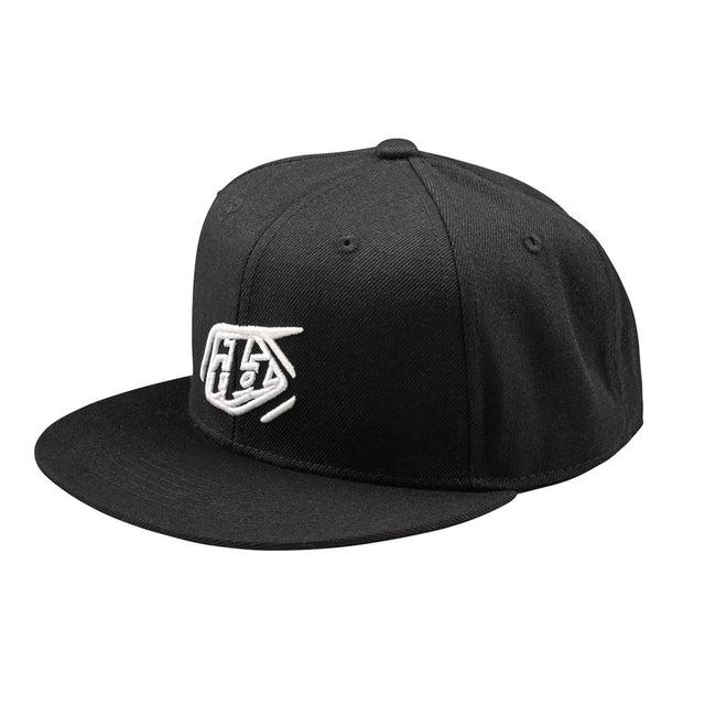 Troy Lee Designs 26.1 Flat Bill Snap Hat Badge Black Osfa