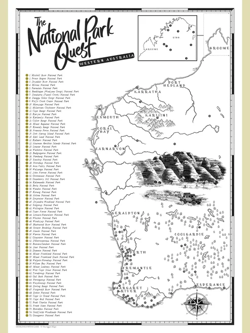 The Quest Map National Parks Scratch Map
