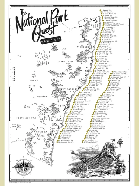 The Quest Map National Parks Scratch Map