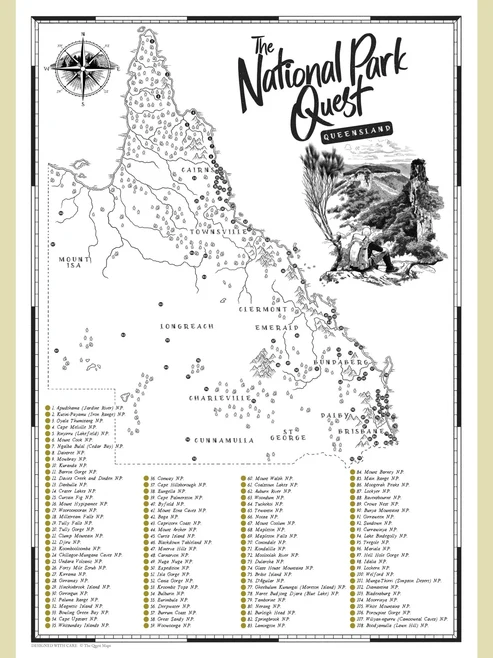 The Quest Map National Parks Scratch Map