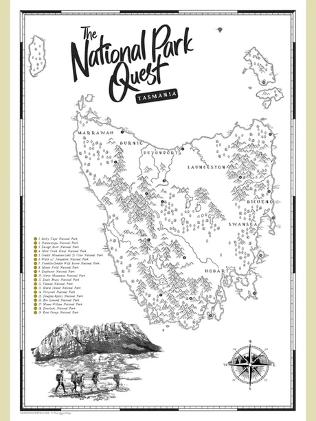 The Quest Map National Parks Scratch Map