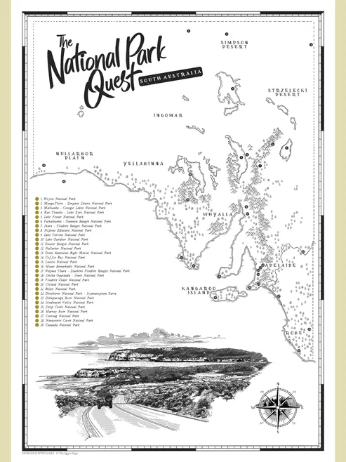 The Quest Map National Parks Scratch Map