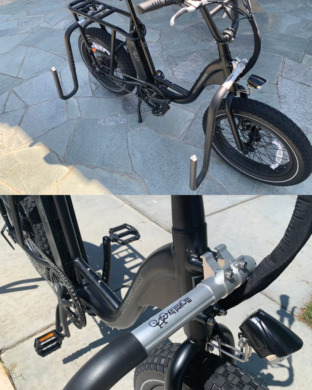 MOVED BY BIKES Longboard Bike Rack (Fits E-Bikes & Regular Bikes)