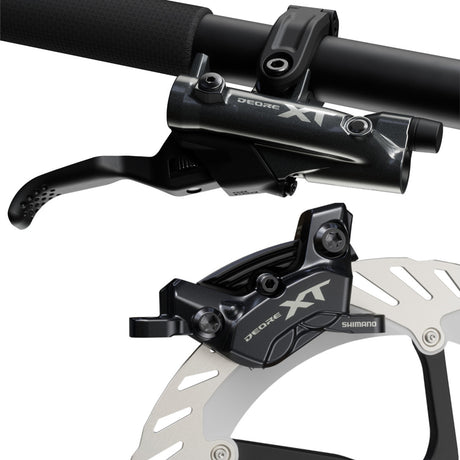 SHIMANO BR-M8220 BRAKE UPGRADE KIT XT TRAIL BL-M8200 R&L / F&R4-PISTON w/LOW VISCOSITY OIL