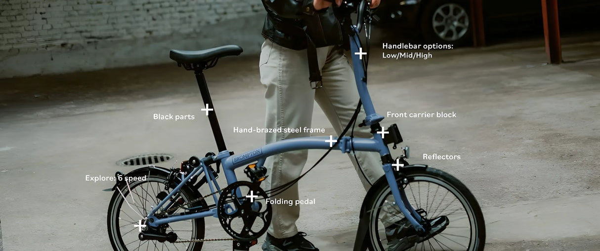 BROMPTON C-Line Mid Bar Explore 6 Speed Lilac