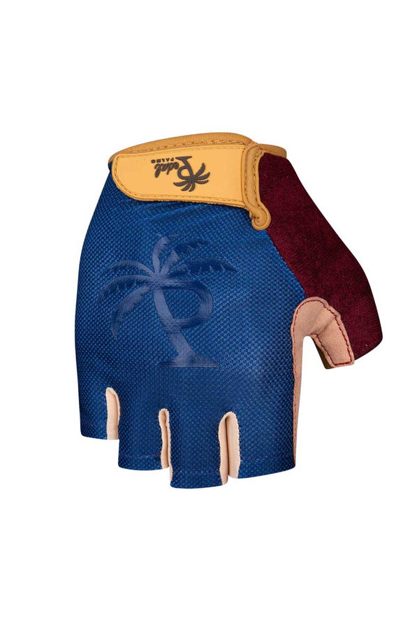 Pedal Palms Fingerless Bike Gloves - Navy Tan